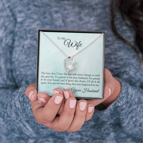 Sentimental Forever Love Heart Necklace for Wife | Custom Heart Design