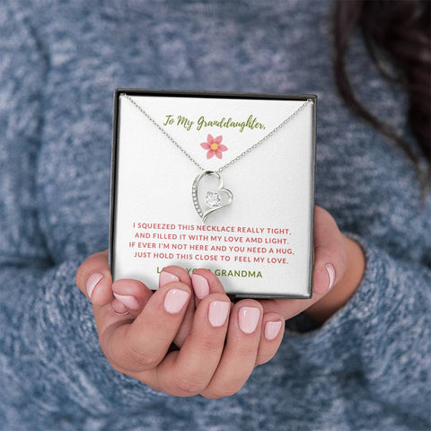 Forever Love Heart Necklace for Granddaughter | Custom Heart Design