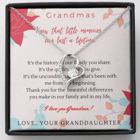 Forever Love Heart Necklace for Grandma | Custom Heart Design