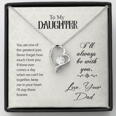 Heart Necklace for Daughter, From Dad | Custom Heart Design