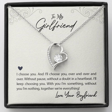 I choose you-Sentimental Heart Necklace for Girlfriend | Custom Heart Design