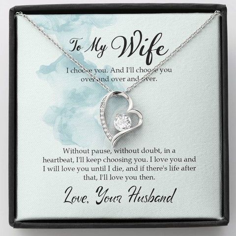 Forever Love Heart Necklace For Wife | Custom Heart Design