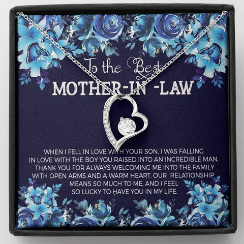 Personalized Heart Necklace for Mother In Law | Custom Heart Design