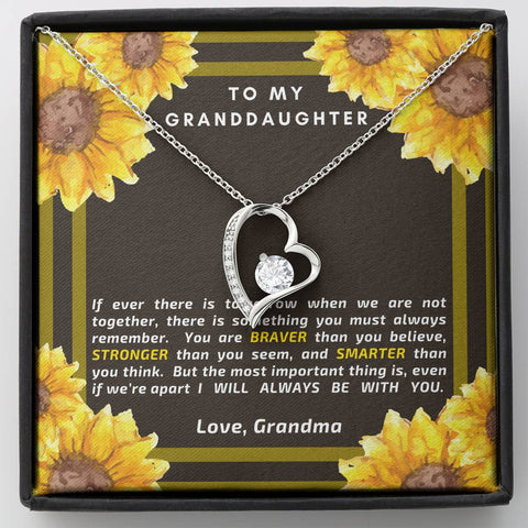 Forever Love Heart Necklace for Granddaughter | Custom Heart Design