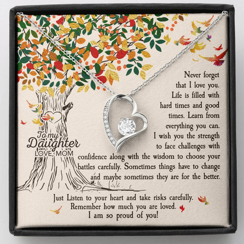 Forever Love Heart Necklace for Daughter | Custom Heart Design