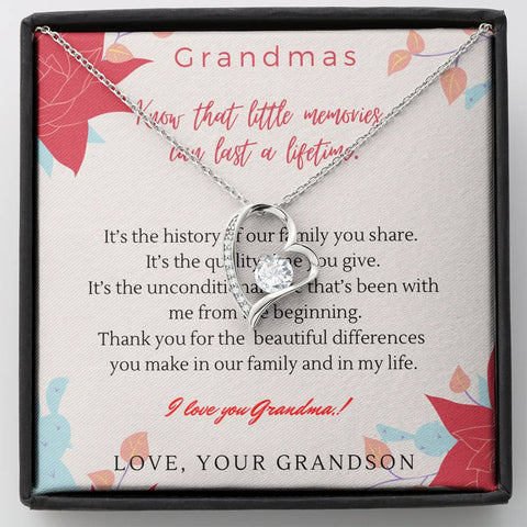 Forever Love Heart Necklace for Grandma | Custom Heart Design