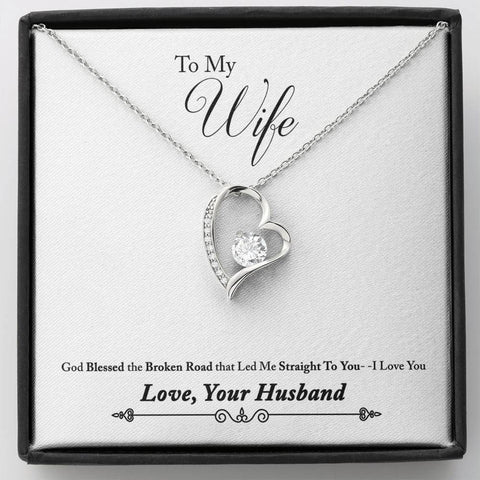 Religious Forever Love Heart Necklace for Wife | Custom Heart Design