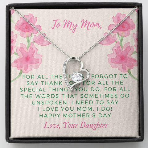 For all you do Mom, From Daughter-Forever Love - Custom Heart Design
