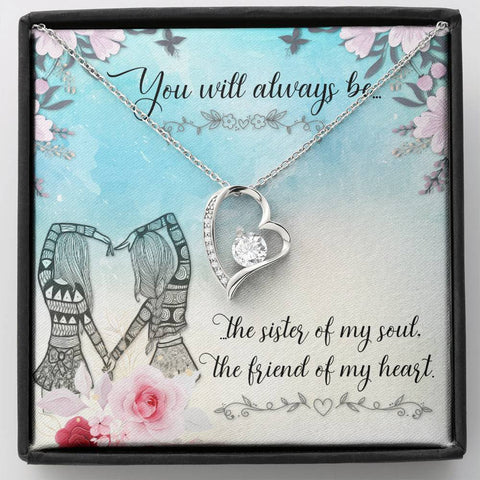 Sister of my soul-Sentimental Heart Necklace | Custom Heart Design