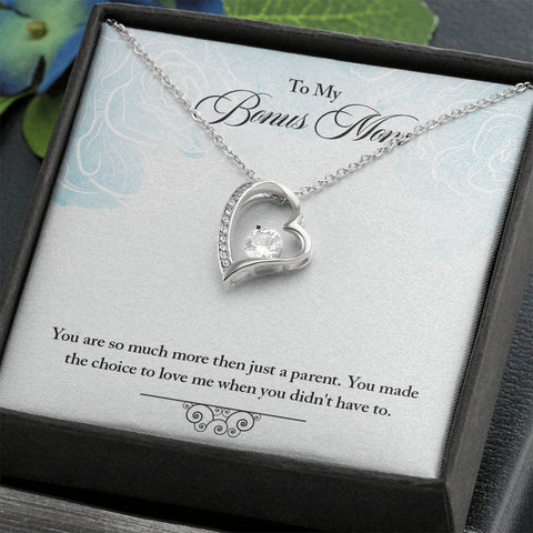 Heart Necklace for Bonus Mom | Custom Heart Necklace