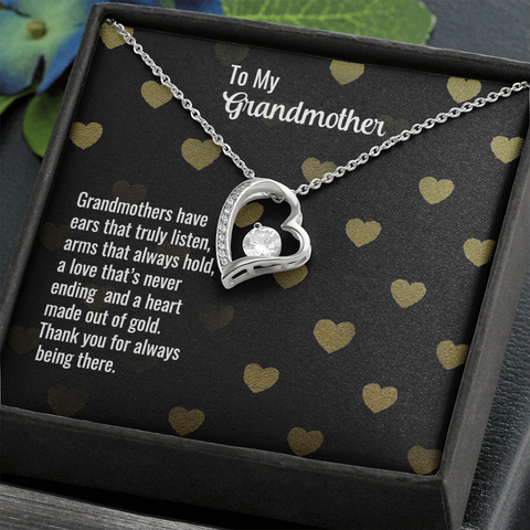 Sentimental Heart Necklace for Grandmother | Custom Heart Design