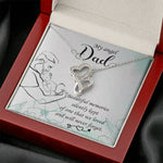 Double Hearts Dad Remembrance Necklace | Custom Heart Design