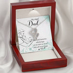 Double Hearts Dad Remembrance Necklace | Custom Heart Design