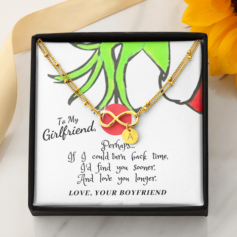Girlfriend, Perhaps...- Infinity Bracelet - Custom Heart Design