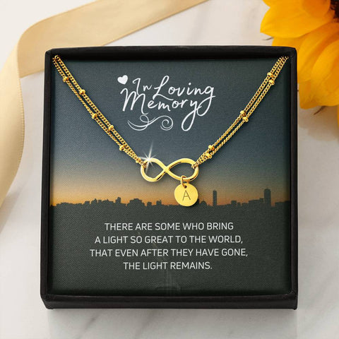 In Loving Memory-Infinity Bracelet - Custom Heart Design