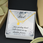 Dad Remembrance, Your guiding hand-Infinity Bracelet - Custom Heart Design