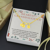 Granddaughter, Your love shines through-Infinity Bracelet - Custom Heart Design