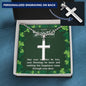 Blessings on St. Patrick’s Day-Cross Necklace - Custom Heart Design