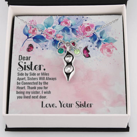 Sisters always connected by the heart. - Custom Heart Design
