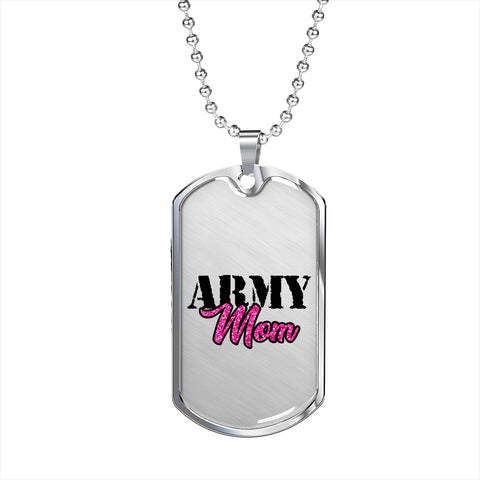 Army Mom Necklace - Custom Heart Design