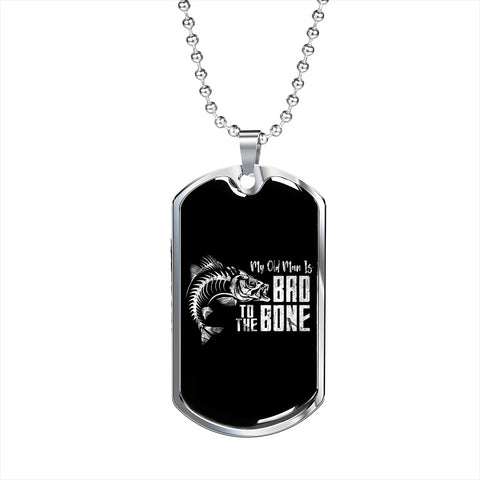 Bad to the bone-Tag Necklace - Custom Heart Design