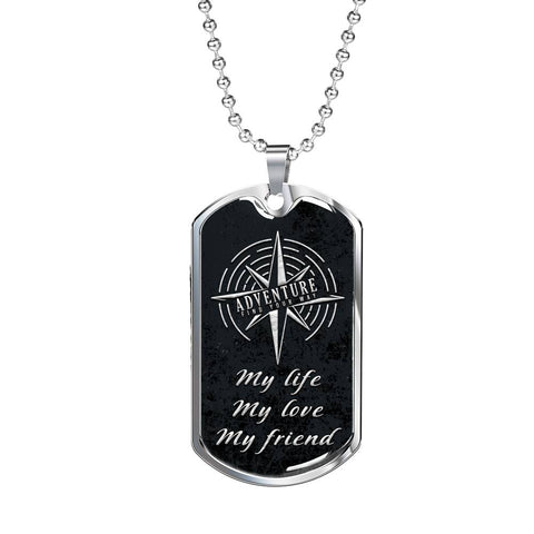 My life, my love, my friend-Tag Necklace - Custom Heart Design