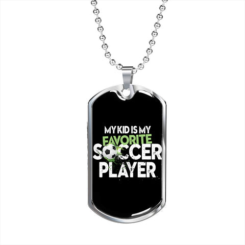 My favorite soccer player-Tag Necklace - Custom Heart Design