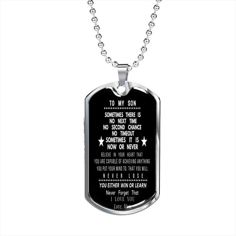 My Son, You either Win or Learn, From Mom - Custom Heart Design