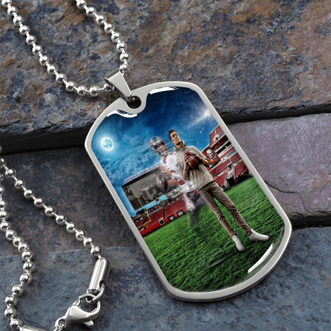 Tom Brady Tag Necklace - Custom Heart Design