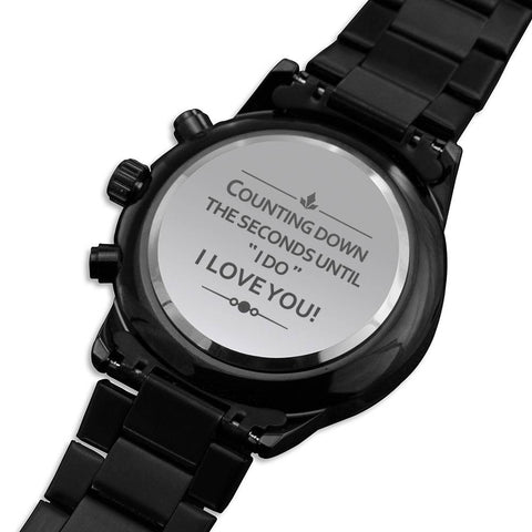 Watch-Counting down the seconds until "I DO". - Custom Heart Design