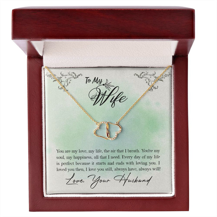Wife Gold Necklace, Heart Necklace for Wife, Gold Pendant-You are my love | Custom Heart Design