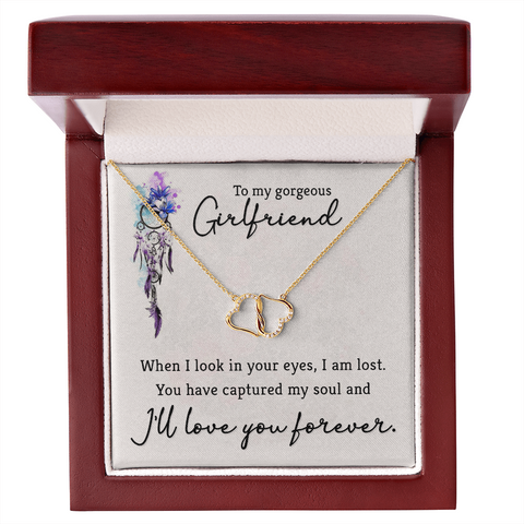 Girlfriend Diamond Necklace, Gold Heart Necklace | Custom Heart Design