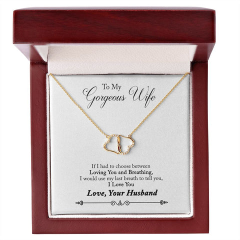 Wife Gold Necklace, Heart Necklace for Wife-Your last everything | Custom Heart Design