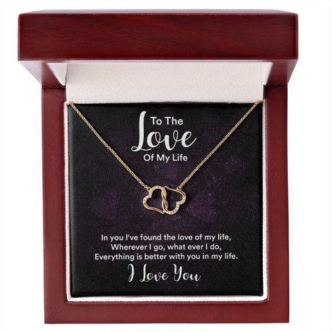 Wife Gold Necklace, Heart Necklace for Wife, Gold Pendant-You make me smile | Custom Heart Design