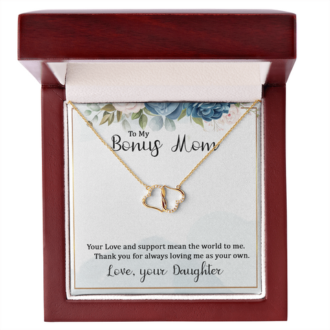 To my Bonus Mom-Everlasting Love Heart Necklace--Custom Heart Design