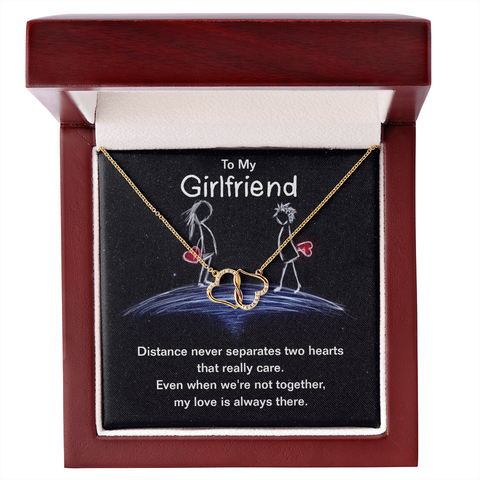 Girlfriend Diamond Necklace, Gold Heart Necklace | Custom Heart Design