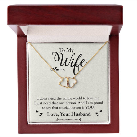 Wife Gold Necklace, Heart Necklace for Wife, Gold Pendant-I love the ways | Custom Heart Design