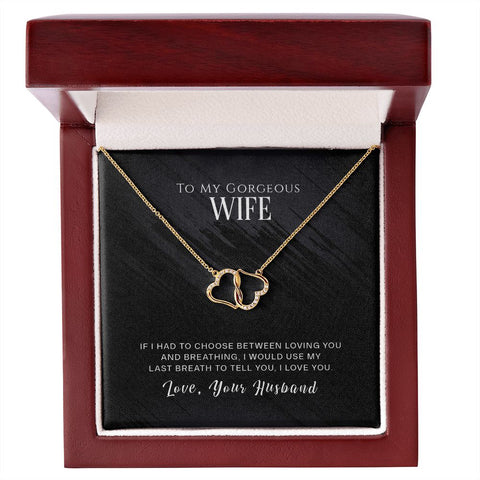 Wife Gold Necklace, Heart Necklace for WiWife Gold Necklace, Heart Necklace for Wife, Gold Pendant-If I had to choose | Custom Heart Designfe, Gold Pendant-If I had to choose | Custom Heart Design