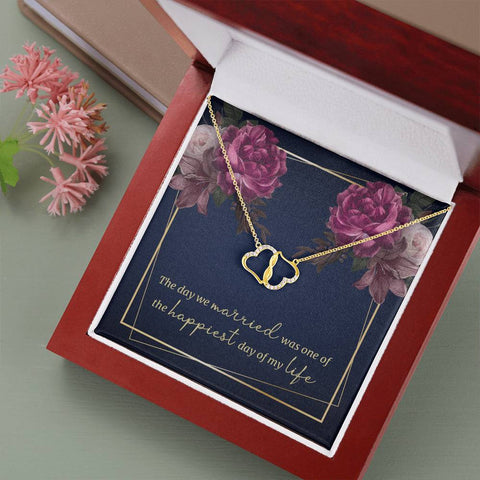 The happiest day of my life-Everlasting Love Necklace - Custom Heart Design