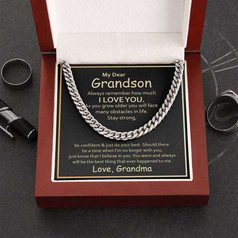 Grandson, I believe in you-From Grandma - Custom Heart Design