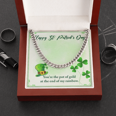You’re my Pot of Gold-Chain Link Necklace - Custom Heart Design