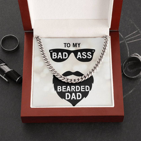 My Badass Bearded Dad - Custom Heart Design