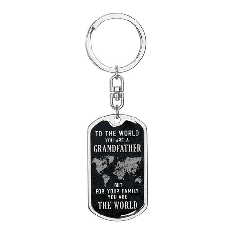 To the world you are a Grandfather-Keychain - Custom Heart Design