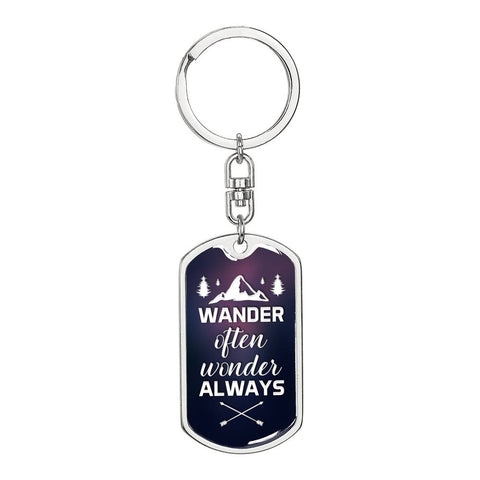 Wander often-Keychain - Custom Heart Design