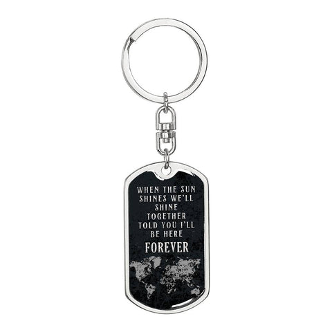 When the sun shines-Keychain - Custom Heart Design
