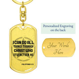 Christian Verse Graphic Keychain-Custom Heart Design