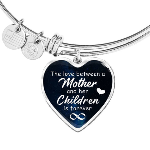 A Mother's love is forever- Bangle - Custom Heart Design