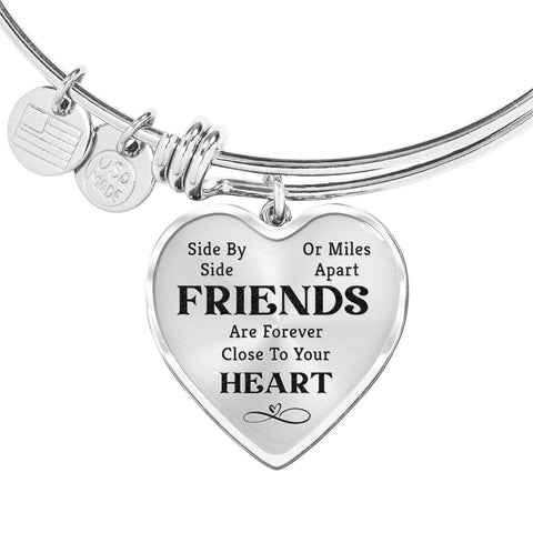 Friends are forever close to your heart-Bangle - Custom Heart Design