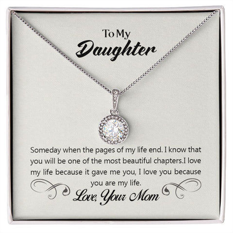 Daughter Solitaire Necklace-Tip toe if you must | Custom Heart Design