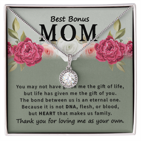 Sentimental Eternal Hope Necklace for Bonus Mom | Custom Heart Design